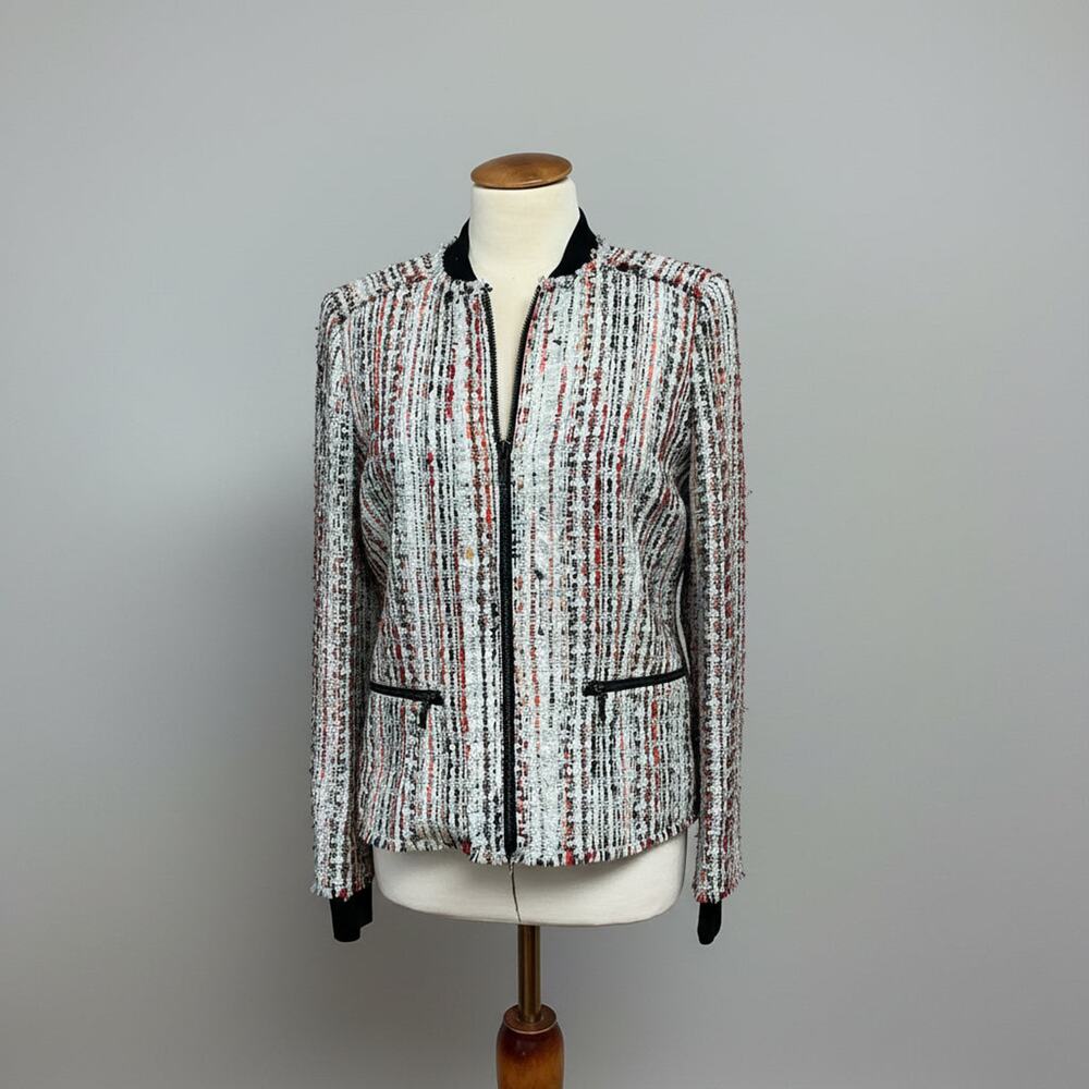 Elie Tahari black/multicolor tweed jacket, size S, NEW WITH TAGS!